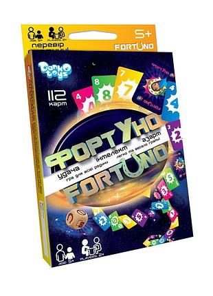 Развивающая настольная игра "фортуно" uf-03-01u 112 карточек и кубик