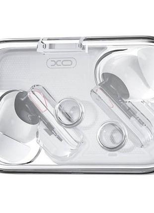 Навушники bluetooth tws xo g21 crystal translucent dual-mic anc+enc білі