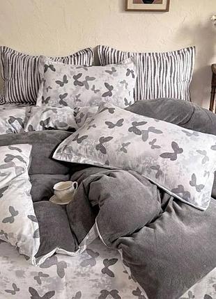 Постельное белье евро из велюра и фланели colorful home print 8 21811 200х230 см