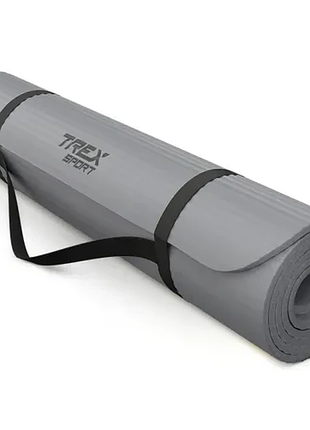 Колрик для йоги tx-019ngm nbr 1 см 190х80 серый для пилатеса, гимнастики, растяжки и домашнего фитнеса, для регулярного фитнеса