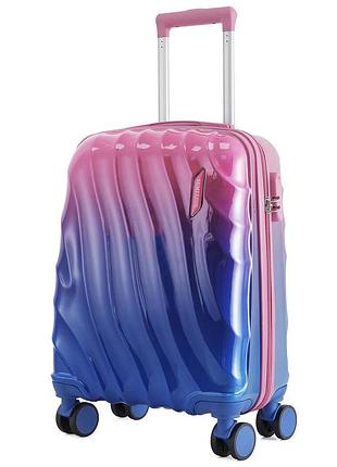 Валіза semi line 20" (s) rose/синя gradient (t5650-1), для літака, потяга й автобуса, для ручної поклажі, для багажного відділення