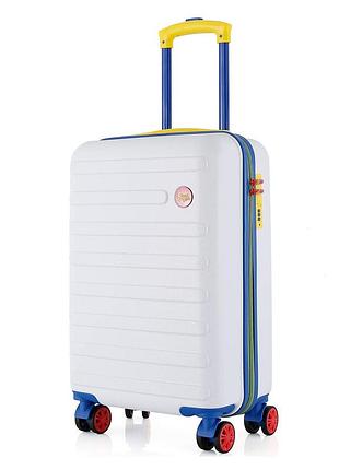 Чемодан semi line 20" (s) белый (t5842-1), для самолета, поезда и автобуса, для командировок и отпуска, для перевозки личных вещей