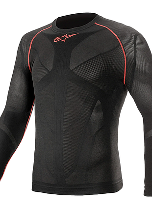 Alpinestars ride tech v2 top long sleeve summer чорний червоний, m/l, тип товару велосипедне джерсі, категорія веломайки та джерсі