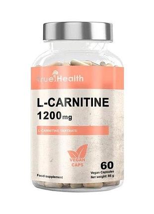 L-карнитин true health l-carnitine 1200 mg, 60 вегакапсул