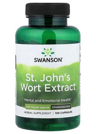Экстракт зверобоя swanson st. john's wort extract 300 mg standardized, 120 капсул