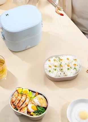 Ланч бокс із підігрівом electric lunch box ly-800 білий