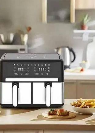 Мультипечь двухкамерная 5+5л 1500+1500вт sokany sk-10041 1