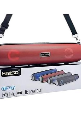Blueooth колонка акумуляторна 10вт usb kimiso 203 червона