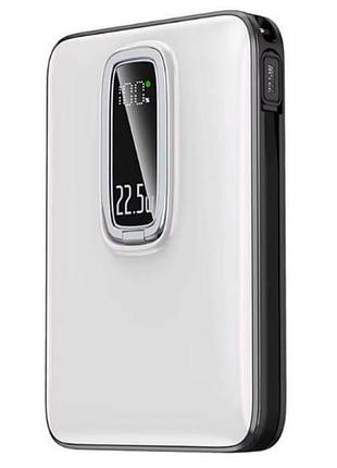 Power bank із швидкою зарядкою 22.5w, magsafe, вбудованим кабелем та підставкою 10000mah mp102 білий