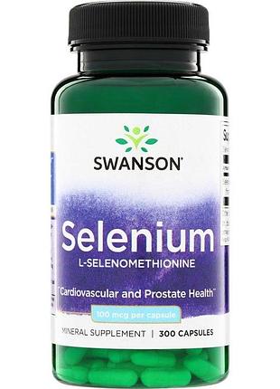 L-селенометионин swanson selenium 100 mcg, 300 капсул 2