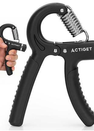 Еспандер кистьовий actiget 5-60 кг з регульованим навантаженням act0051 black, для гімнастики й розминки, для активних занять