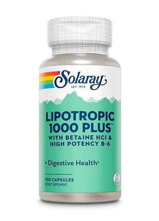 Липотропный комплекс solaray lipotropic 1000 plus, 100 капсул
