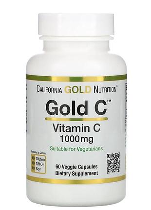 Вітаміни та мінерали california gold nutrition gold c, 60 вегакапсул