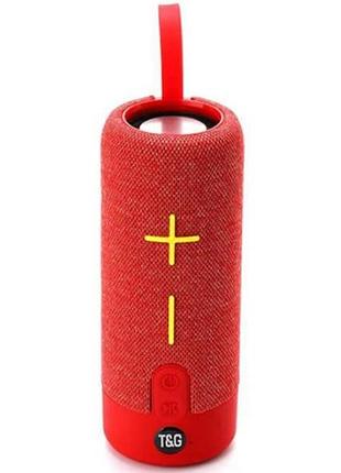 Колонка bluetooth c функцией speakerphone с радио tg619 красная