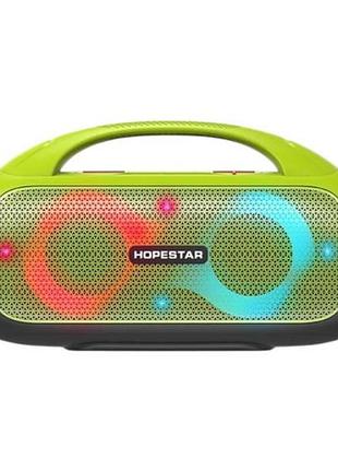 Колонка портативная беспроводная bluetooth 80вт 12000mah hopestar a50 желтая