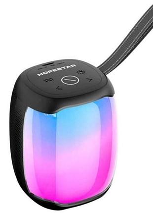 Колонка беспроводная с подсветкой bluetooth hopestar p50 черная