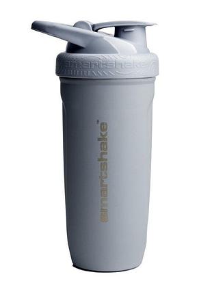 Шейкер smart shake reforce stainless steel 900 мл, grey