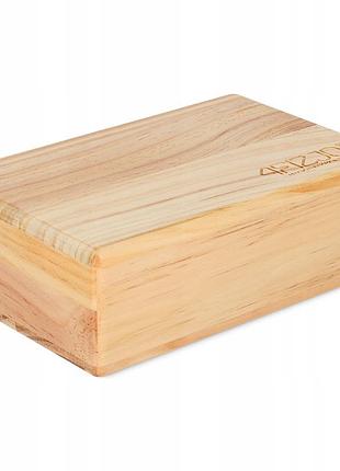 Блок для йоги 4fizjo дерев'яний 22 x 14.5 x 7.2 см (p-5907739313409), для фітнесу та домашніх тренувань, для гімнастики й розминки