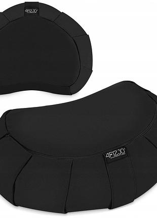 Подушка для йоги та медитації 4fizjo zafu напівкругла 40 x 30 x 12 см black (p-5907739315519)