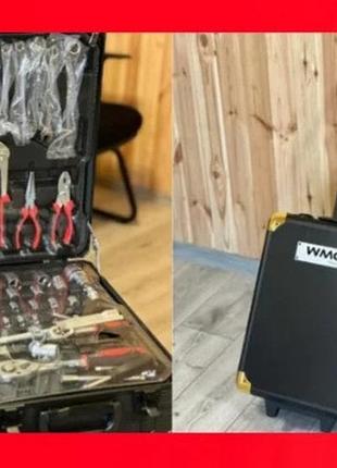 Rafail набор инструмента wmc tools 408 предметов с трещоткой (в чемодане),качественный