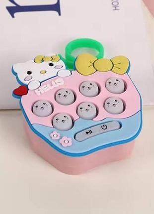 Брелок интерактивный pop it hello kitty №1 розовый с голубым