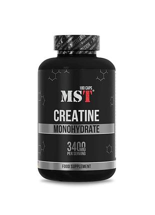 Моногидрат креатина mst nutrition creatine monohydrate, 180 капсул