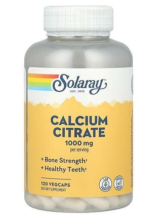 Витамины и минералы solaray calcium citrate 1000 mg, 120 вегакапсул