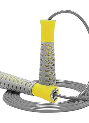 Скакалка power play 4206 2.75 м, grey/yellow