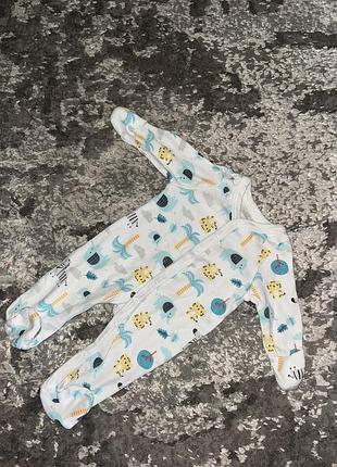 Чоловічок lc waikiki baby з тваринками (сафарі), 1 міс (50-56 см), б/в