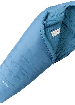Спальный мешок nordisk bjarni 0°c wide l aegan синий (10721310-101), для туризма, кемпинга и путешествий, для походов, для палатки
