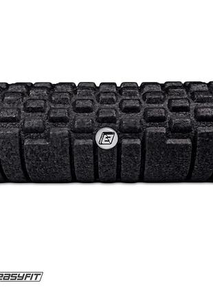 Масажний ролик easyfit grid roller epp 33 см, для самомасажу та релаксації, для дому і спортзалу, для міофасціального розслаблення