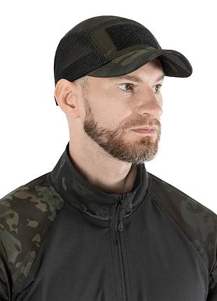 Бейсболка 5panel mesh tactic twill mc black (9684)