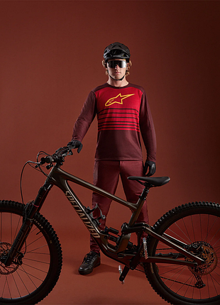 Джерсі alpinestars a-dura elite ls jersey 2.0 bordeaux, xl, тип товару велосипедне джерсі, артикул 1761226-3190-xl, розмір xl