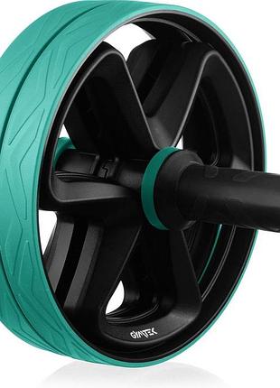 Ролик для пресса двойной gymtek голубой для дома, ежедневного использования и комфортного досуга, для практичного применения