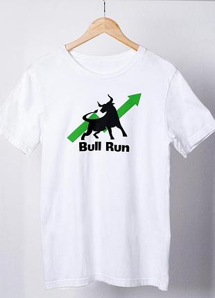 Футболка жіноча із принтом "bull run" біла