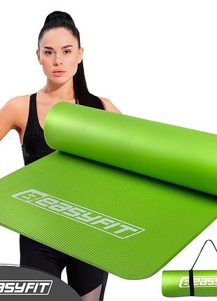 Коврик для фитнеса и йоги easyfit nbr 10 мм зеленый лучшая цена с быстрой доставкой по украине