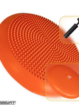 Балансувальна подушка масажна easyfit balance cushion-a помаранчева + насос