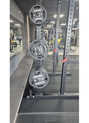 Диск олімпійський уретановий hammer strength 2,5 кг, для комплектування штанги, для присідань зі штангою, для домашнього спортзалу