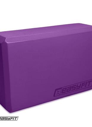 Блок для йоги easyfit eva фиолетовый лучшая цена с быстрой доставкой по украине