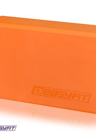 Блок для йоги easyfit eva оранжевый лучшая цена с быстрой доставкой по украине