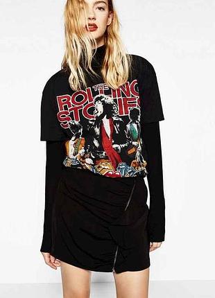 Спідниця жіноча р.xs (укр.40/42) чорна 2492195800 тм zara