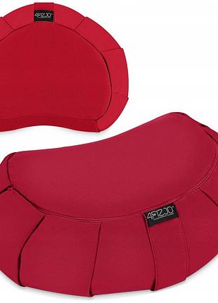 Подушка для йоги та медитації 4fizjo zafu напівкругла 40 x 30 x 12 см red (p-5907739315496)