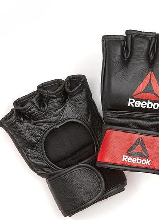 Рукавички для тренінгу reebok mma gloves leather лучшая цена с быстрой доставкой по украине