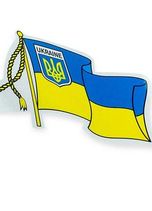 Наклейка "флаг украины с гербом" шеврон