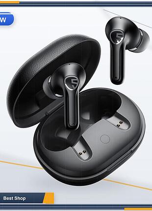 Навушники бездротові soundpeats t3 pro вкладиші bluetooth 5.2 anc шумозаглушенням чорні вікуумні, гарнітура