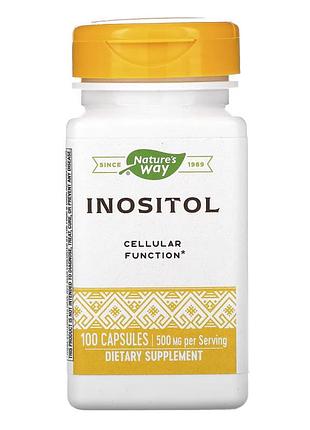 Витамины и минералы nature's way inositol 500 mg, 100 капсул