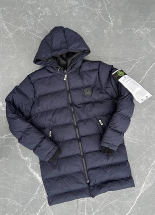 Куртка зимня stone island синя