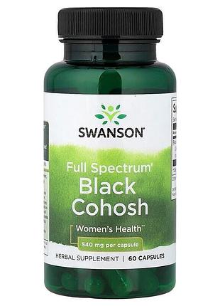 Циміцифуга swanson black cohosh 540 mg full spectrum, 60 капсул