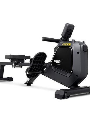 Гребной тренажер trex sport tx-580rm rein черный для кардио, спины, рук, ног и тренировки всего тела, для домашнего спортзала