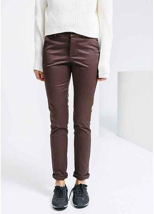 Штани бавовняні стрейч жіночі р.40 (укр.46) slim коричневі 33070162 тм mango